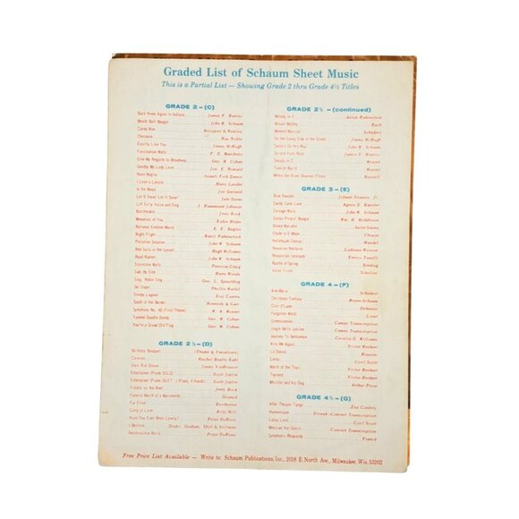 Vintage Schaum Piano Sheet Music Lot: "Fiddler On The Roof" "The Entertainer" & - Picture 9 of 11